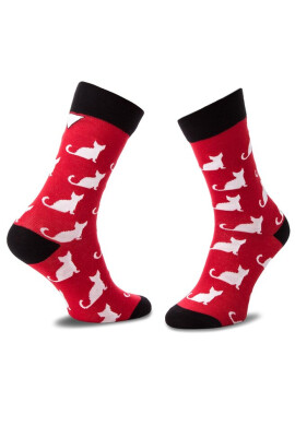 Cup of Sox Дълги чорапи unisex Czerwone Skarpety W Całkiem Białe Koty A Червен - Mera.bg
