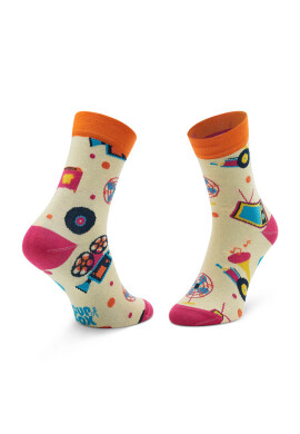 Cup of Sox Дълги чорапи unisex Retro Жълт - Mera.bg