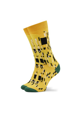 Curator Socks Дълги чорапи unisex Kiss Жълт - Mera.bg