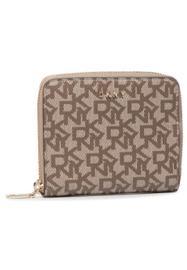 DKNY Голям дамски портфейл Bryant Sm Zip Aroun R831J656 Бежов - Mera.bg