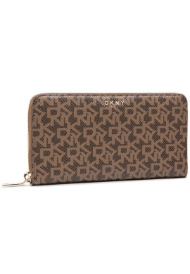 DKNY Голям дамски портфейл Bryant New Zip Around R831J658 Кафяв - Mera.bg