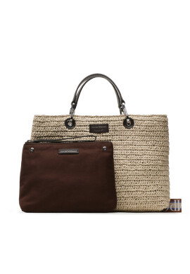 Emporio Armani Дамска чанта Y3D165 YVL8E 88097 Natural/Dark Brown - Mera.bg