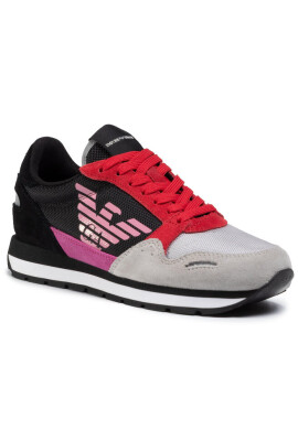 Emporio Armani Сникърси X3X058 XL481 N115 Pla/Red/Blk/Sil/Bk/S - Mera.bg