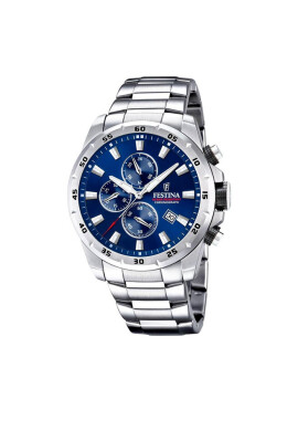 Festina Часовник Chrono Sport 20463/2 Silver/Navy - Mera.bg