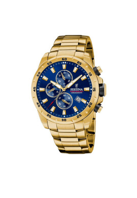 Festina Часовник Chrono Sport 20541/2 Gold/Navy - Mera.bg