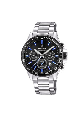 Festina Часовник Timeless Chronograph F20560/5 Silver/Black - Mera.bg