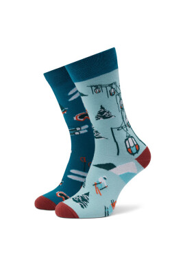 Funny Socks Дълги чорапи unisex Ski SM1/06 Син - Mera.bg