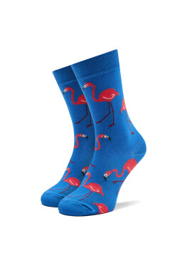 Funny Socks Дълги чорапи unisex Flamingos SM1/02 Син - Mera.bg