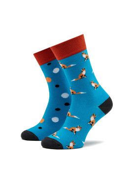 Funny Socks Дълги чорапи unisex Fox SM1/10 Син - Mera.bg