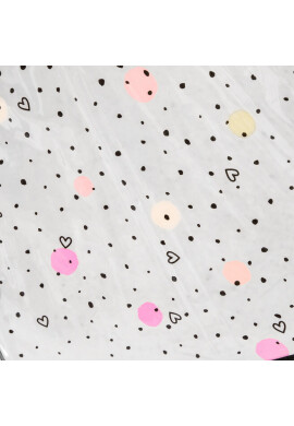Happy Rain Чадър Long Domeshape Dots & Hearts 40983 Бял - Mera.bg