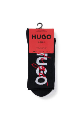 Hugo Комплект 2 чифта дълги чорапи мъжки 50496085 Black 001 - Mera.bg