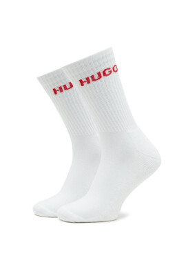 Hugo Комплект 6 чифта дълги чорапи мъжки 50504045 White 100 - Mera.bg