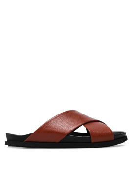 Inuikii Чехли Crossed 50106-007 Brown - Mera.bg
