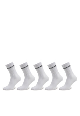 Jack&Jones Junior Комплект 5 чифта дълги чорапи детски Basic 12219499 Бял - Mera.bg
