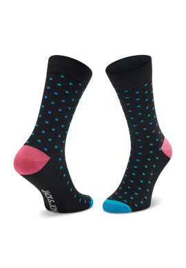 Jack&Jones Комплект 5 чифта дълги чорапи мъжки Jaccolorful Dots 12217619 Black/Navy Blaze - Mera.bg