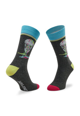 Jack&Jones Комплект 5 чифта дълги чорапи мъжки Jacmelting Skull Sock 5-Pack 12205273 Black/Safety Yel - Mera.bg