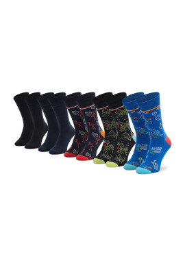 Jack&Jones Комплект 5 чифта дълги чорапи мъжки Jacneon Tropical Sock 5-Pack 12205282 Black/Classic Bl - Mera.bg