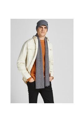 Jack&Jones Комплект шал и шапка 12163827 Grey Melange 3798039 - Mera.bg