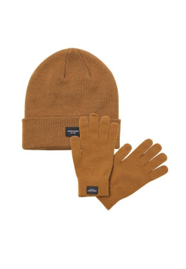 Jack&Jones Комплект шапка и ръкавици 12168383 Rubber 4087888 - Mera.bg
