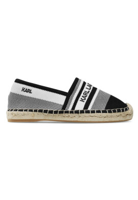 KARL LAGERFELD Еспадрили KL80175 White Knit Textile W/Black - Mera.bg