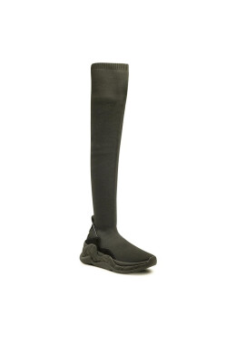 Kurt Geiger Чизми London Knit Otk Sock 9340900609 Черен - Mera.bg
