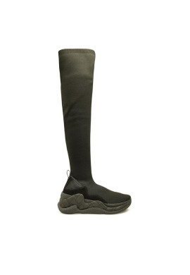 Kurt Geiger Чизми London Knit Otk Sock 9340900609 Черен - Mera.bg
