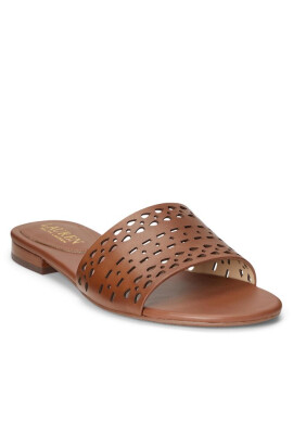 Lauren Ralph Lauren Чехли Andee 802904285001 Deep Saddle Tan - Mera.bg
