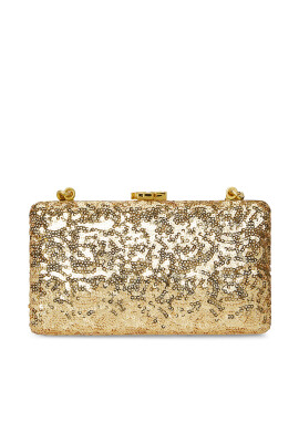 LAUREN RALPH LAUREN Дамска чанта Sequined Small Franki 431980356002 Златист - Mera.bg