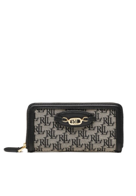 Lauren Ralph Lauren Голям дамски портфейл Ovl Zip Cont 432872649002 Black - Mera.bg