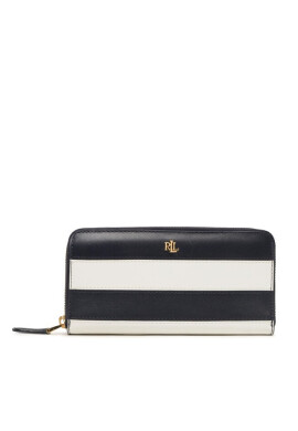 Lauren Ralph Lauren Голям дамски портфейл Zip Cont Wlt 432891177001 French Navy/White Stripe - Mera.bg