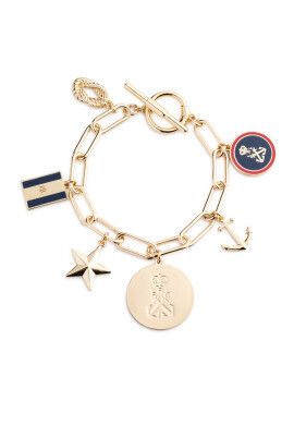 LAUREN RALPH LAUREN Гривна Br 7.25In Nautical Charm Flex 14B00464 Златист - Mera.bg