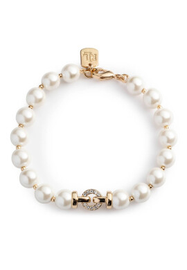 LAUREN RALPH LAUREN Гривна Br 7.25In Pearl Flex 14B00465 Бял - Mera.bg