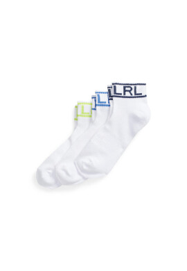 Lauren Ralph Lauren Комплект 3 чифта къси чорапи дамски Qrtr Tp 3 Pk 454903932001 White - Mera.bg