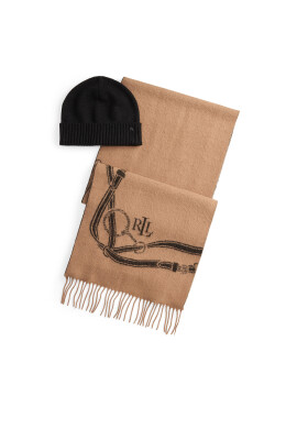 LAUREN RALPH LAUREN Комплект шал и шапка -454P04494001 Бежов - Mera.bg