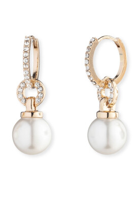 LAUREN RALPH LAUREN Обици Pe Pearl Huggie Drop 14G00892 Златист - Mera.bg