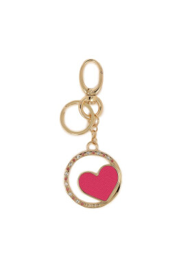 Liu Jo Ключодържател Heart Key Ring AF3366 A0001 Gold/Fuxia S1G15 - Mera.bg