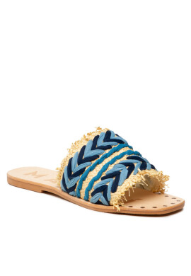 Manebi Чехли Leather Sandals S 1.4 Y0 Blue Pattern - Mera.bg