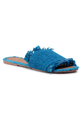 Manebi Чехли Leather Sandals S 1.9 Y0 Electric Blue Fringed - Mera.bg