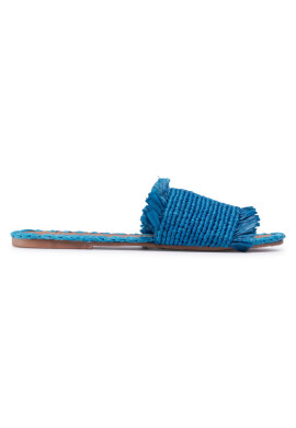 Manebi Чехли Leather Sandals S 1.9 Y0 Electric Blue Fringed - Mera.bg