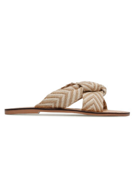Manebi Чехли Leather Sandals S 3.0 Y0 Beige Knot - Mera.bg