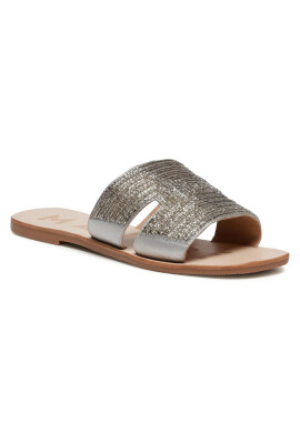 Manebi Чехли Leather Sandals S 4.1 Y0 Silver H Glass - Mera.bg