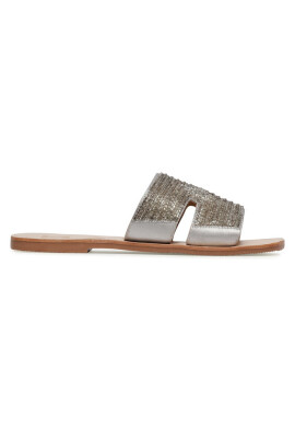 Manebi Чехли Leather Sandals S 4.1 Y0 Silver H Glass - Mera.bg