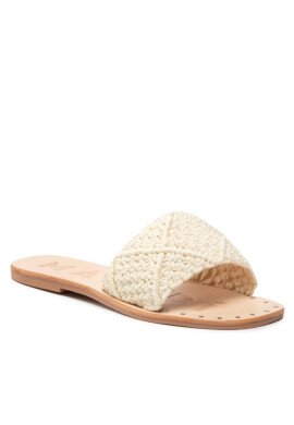 Manebi Чехли Leather Sandals S 6.9 Y0 Cream Cotton Crochet - Mera.bg