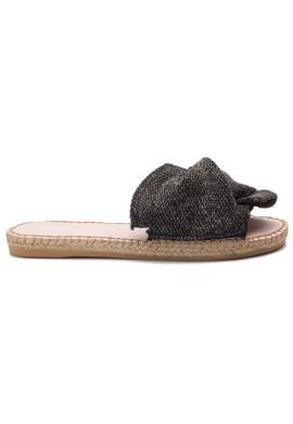 Manebi Чехли Sandals With Knot C 3.0 J0 Black Jute - Mera.bg