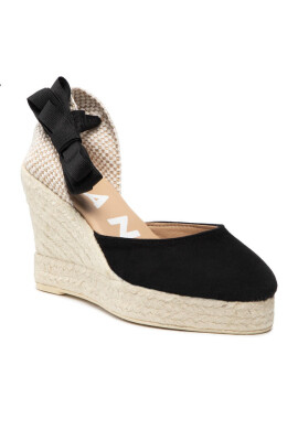 Manebi Еспадрили Wedge Valenciana K1.0 WV Black Soft Suede - Mera.bg