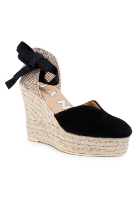 Manebi Еспадрили Heart Shape Wedges K 1.0 WH Черен - Mera.bg