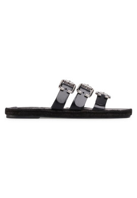 Manebi Еспадрили Leather Sandals S 2.1 Y0 Black W Triple Buckle - Mera.bg