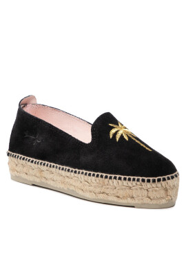 Manebi Еспадрили Slippers D T 0.3 D0 Black/Golden Palm - Mera.bg