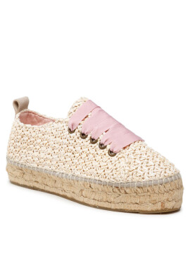 Manebi Еспадрили Sneakers D V 2.1 E0 Cream Net Raffia - Mera.bg