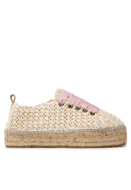 Manebi Еспадрили Sneakers D V 2.1 E0 Cream Net Raffia - Mera.bg